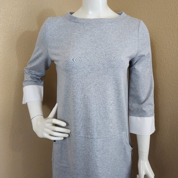 SOFT SURROUNDINGS Heather Gray Corryn Sweatshirt Dress~Size S~NWT - Picture 4 of 12